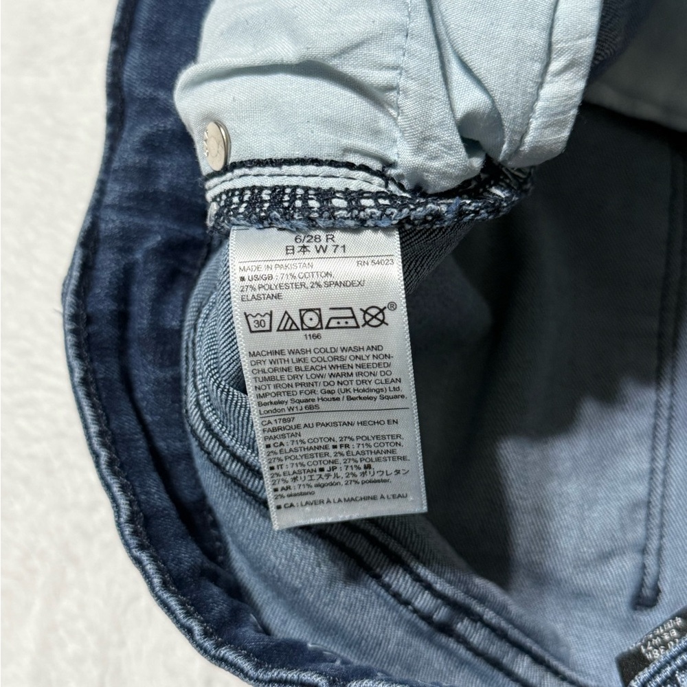 Gap Baby Boot Jeans Womens 6 Blue Stretch Dark Wash Denim 28x31 - Picture 6 of 9